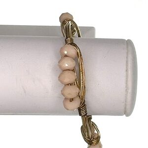 Bourbon & Boweties Cream Beaded Bracelet